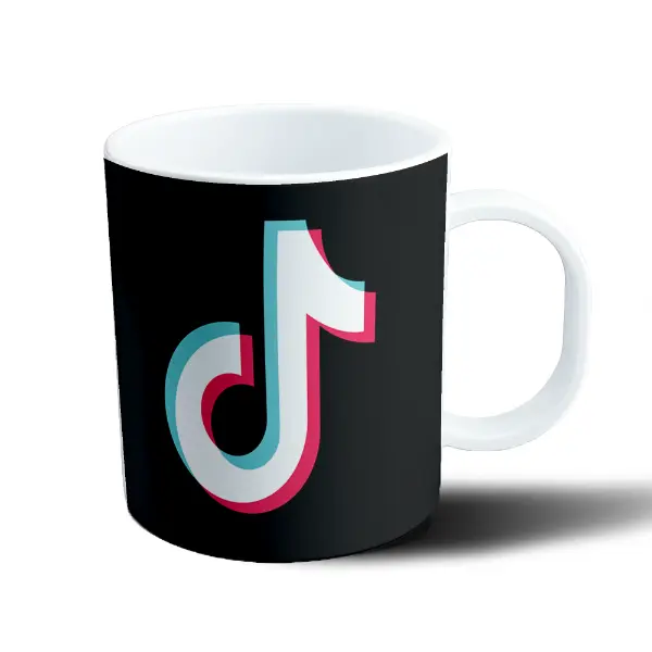 Taza de Plástico Tik Tok Logo Negro