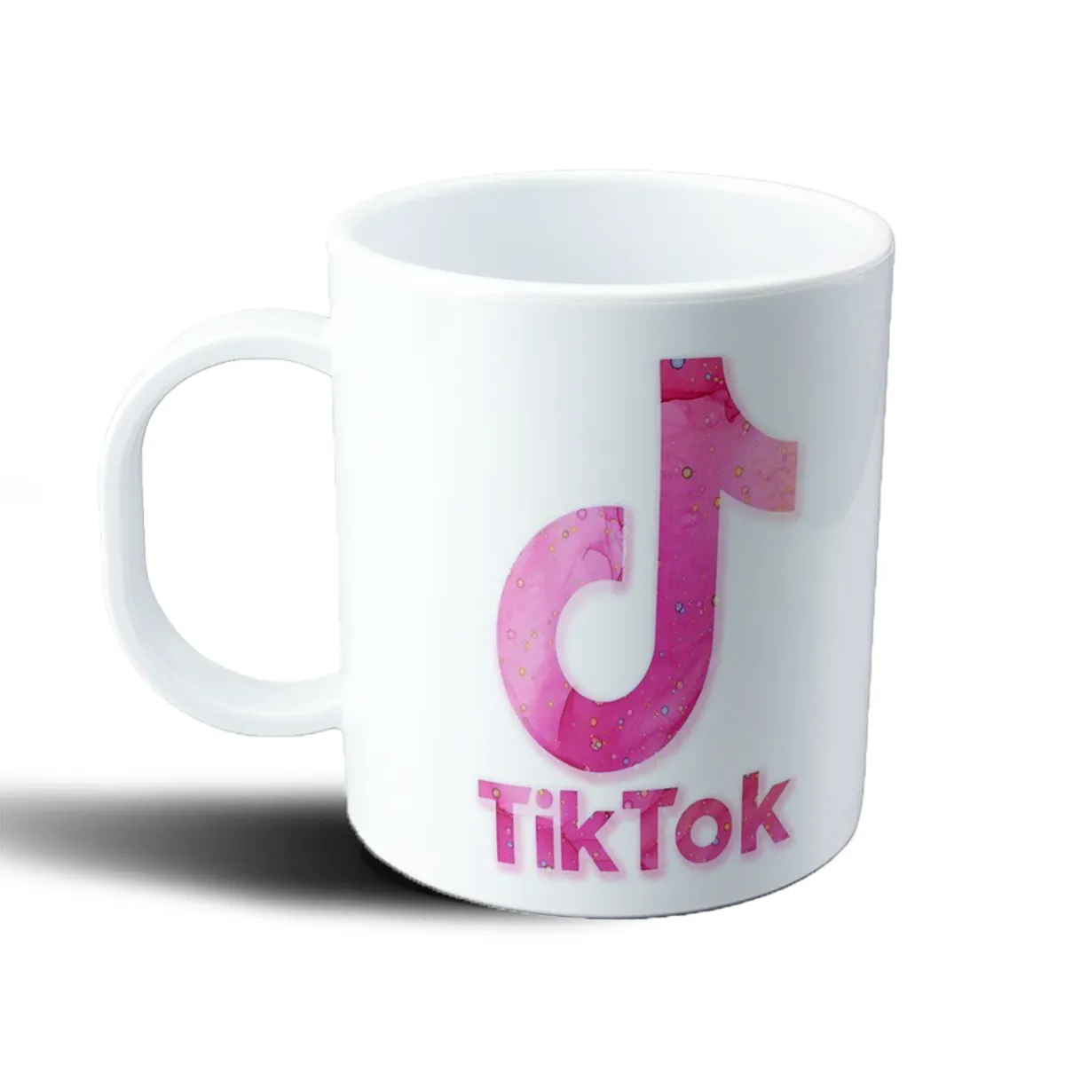 Taza de Plástico TikTok Logo Rosa - vista 2