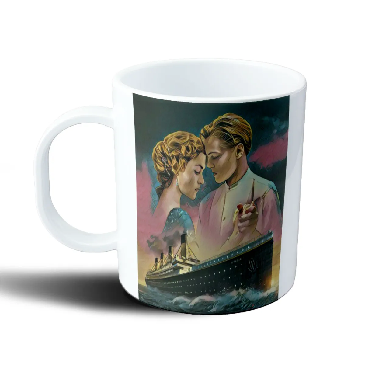 Taza de Plástico Titanic Jack y Rose Abrazo en el Barco - vista 2