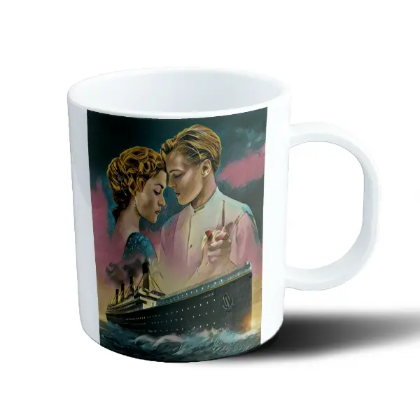 Taza de Plástico Titanic Jack y Rose Abrazo en el Barco