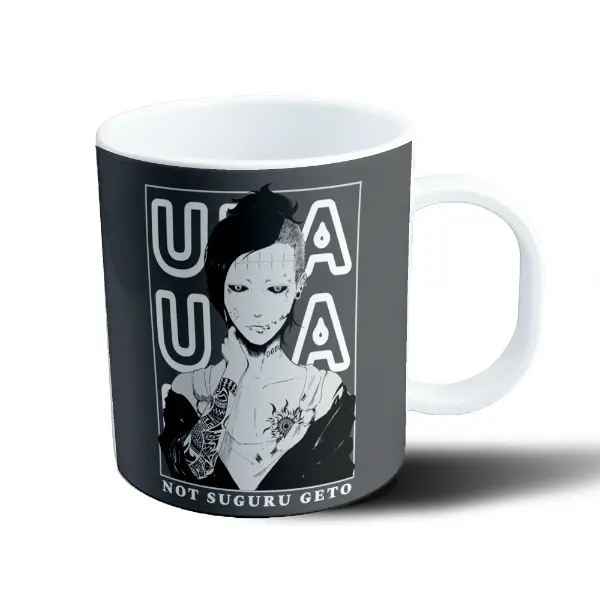 Taza de Plástico Tokyo Ghoul Not Suguru Geto Blanco y Negro