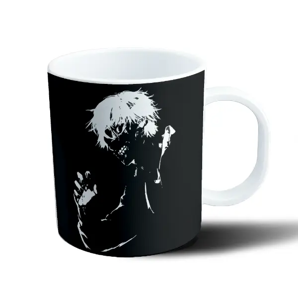Taza de Plástico Tokyo Ghoul Kaneki Ken Blanco y Negro