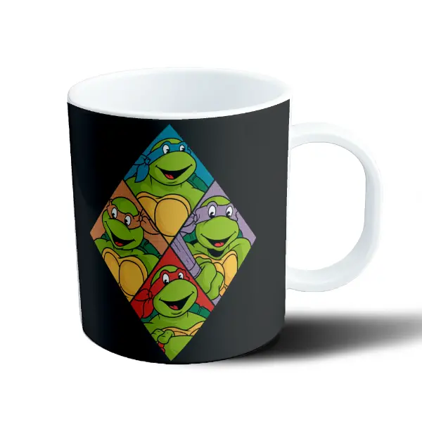 Taza de Plástico Tortugas Ninja Diamante Cuatro Hermanos