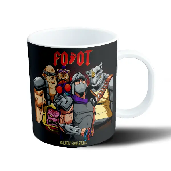 Taza de Plástico Tortugas Ninja Foot Clan Shredder Bebop Rocksteady