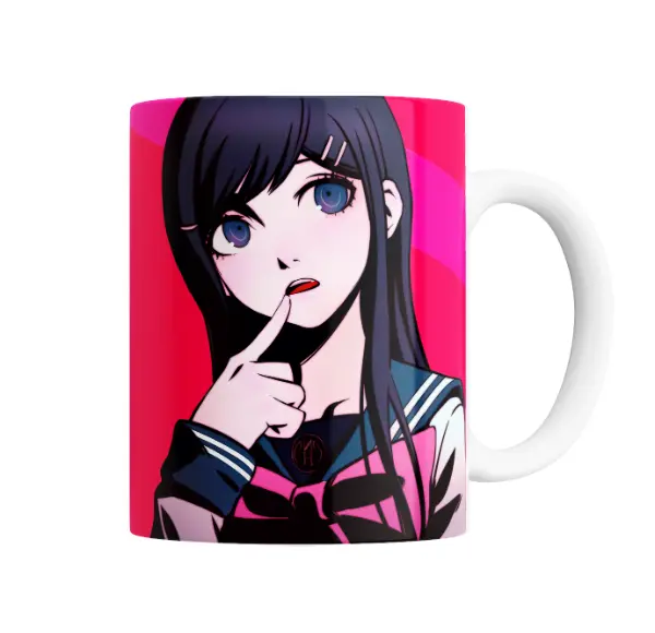 Taza de Cerámica Danganronpa Chica Anime Dedo en los Labios