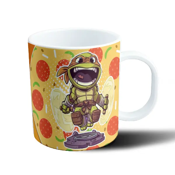 Taza de Plástico Tortugas Ninja Michelangelo Pizza