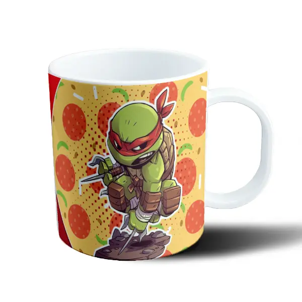 Taza de Plástico Tortugas Ninja Raphael Chibi Pizza