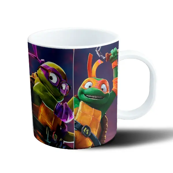 Taza de Plástico Tortugas Ninja Rafael y Leonardo