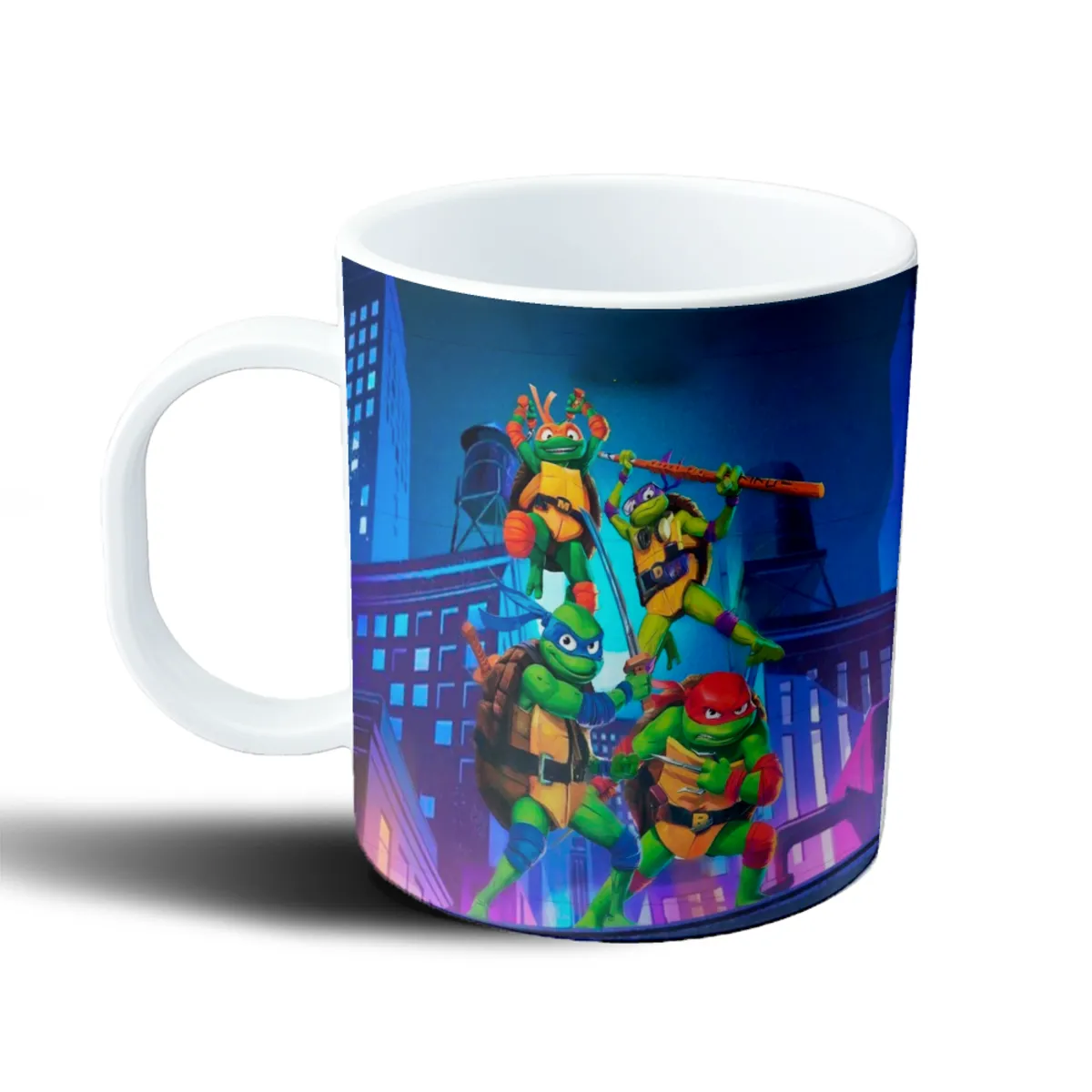 Taza de Plástico Tortugas Ninja Leonardo Donatello Rafael Miguelangel - vista 2