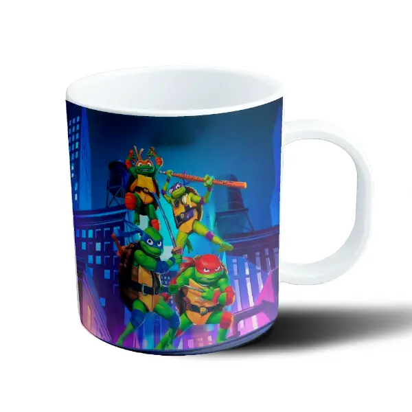 Taza de Plástico Tortugas Ninja Leonardo Donatello Rafael Miguelangel