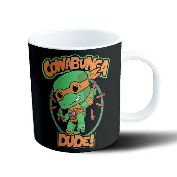 Taza de Plástico Tortugas Ninja Michelangelo Cowabunga Dude