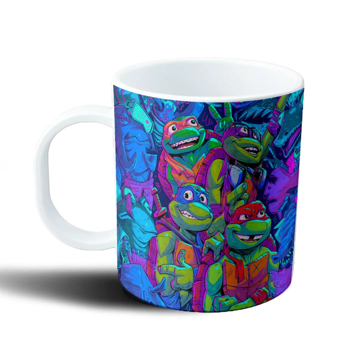 Taza de Plástico Tortugas Ninja Neón Pop Art - vista 2