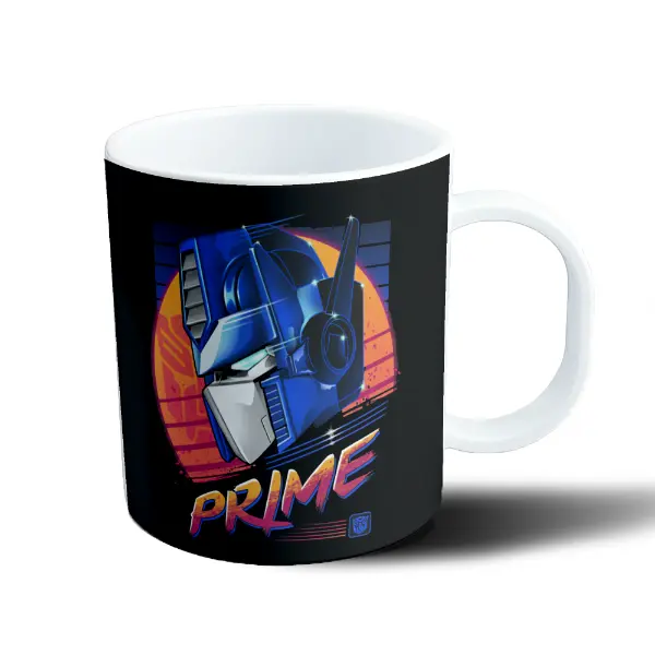 Taza de Plástico Transformers Optimus Prime Retro Synthwave