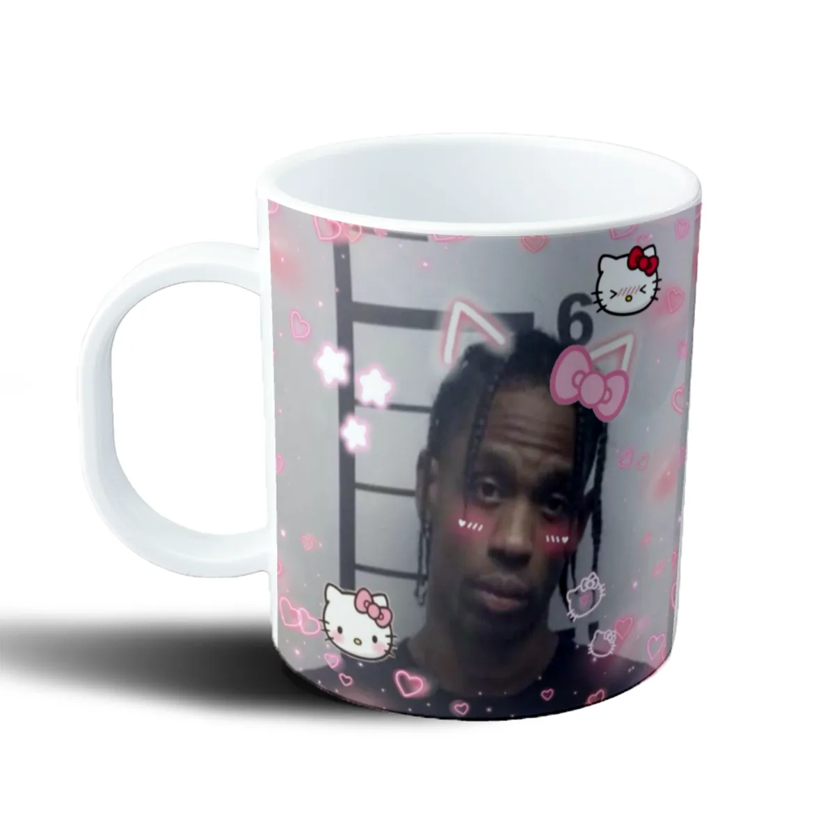 Taza de Plástico Travis Scott Meme Hello Kitty - vista 2