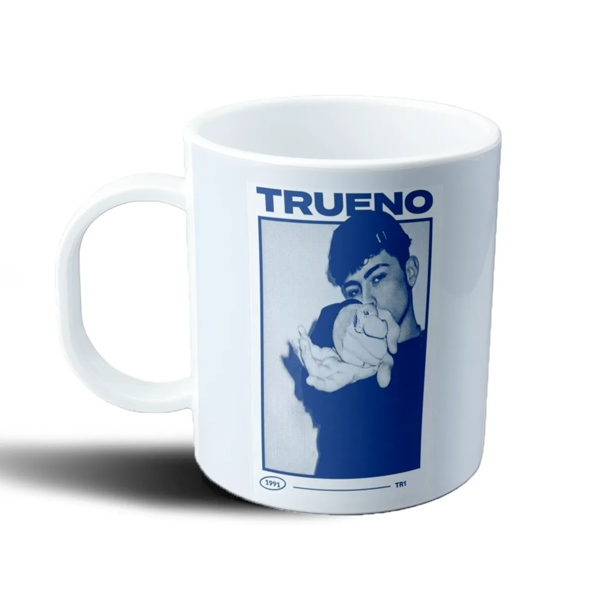 Taza de Plástico Trueno Poster Azul 1991 - vista 2