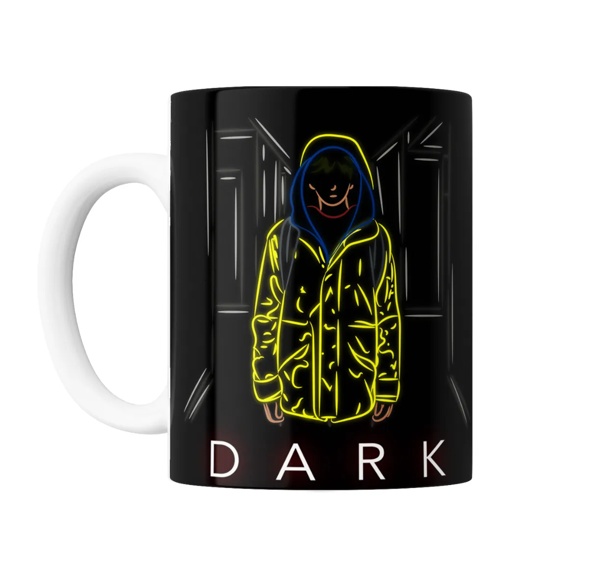 Taza de Cerámica Dark Jonas Campera Amarilla Neón - vista 2