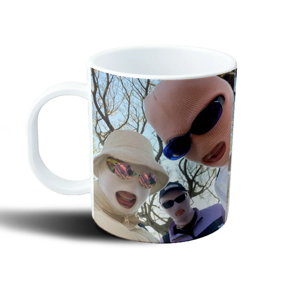 Taza de Plástico TussiWarriors Selfie con Lentes y Gorros - vista 2
