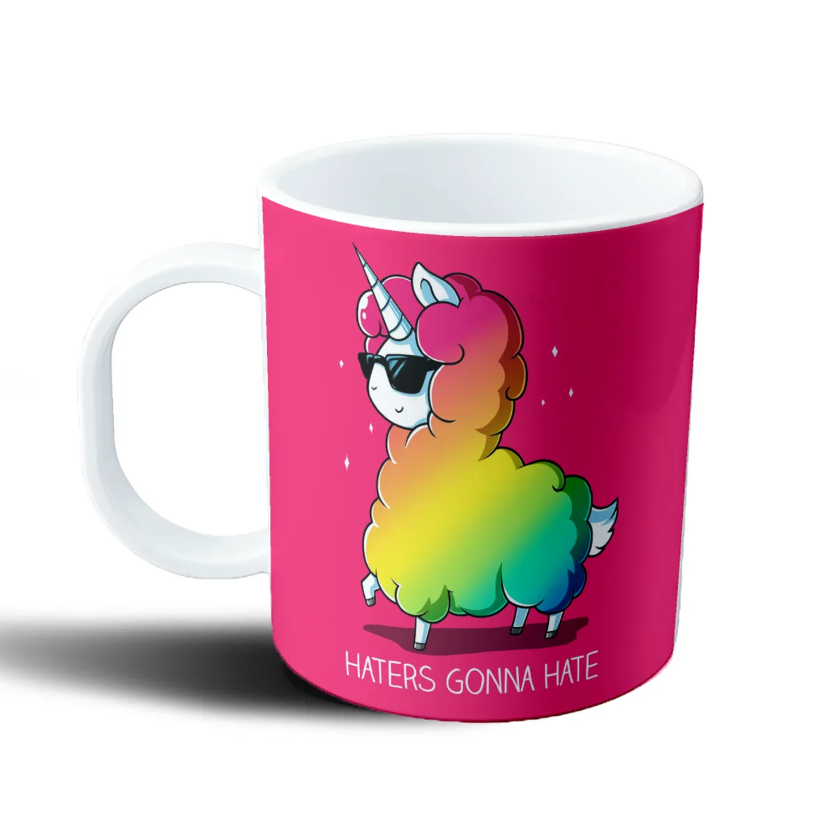 Taza de Plástico Unicornio Llama Haters Gonna Hate - vista 2