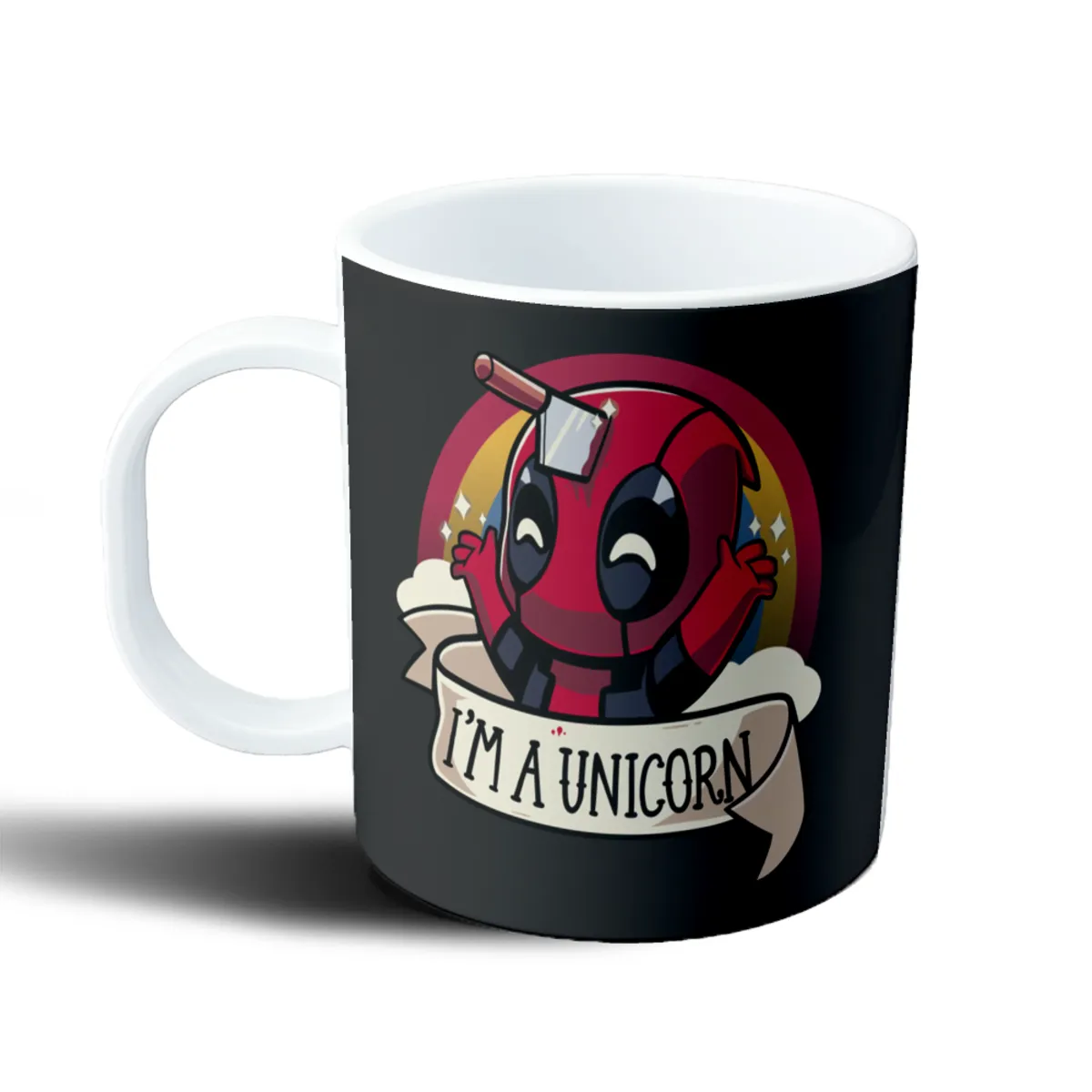 Taza de Plástico Deadpool Unicornio I'm a Unicorn - vista 2