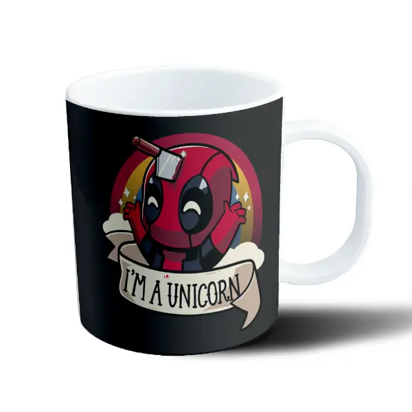 Taza de Plástico Deadpool Unicornio I'm a Unicorn