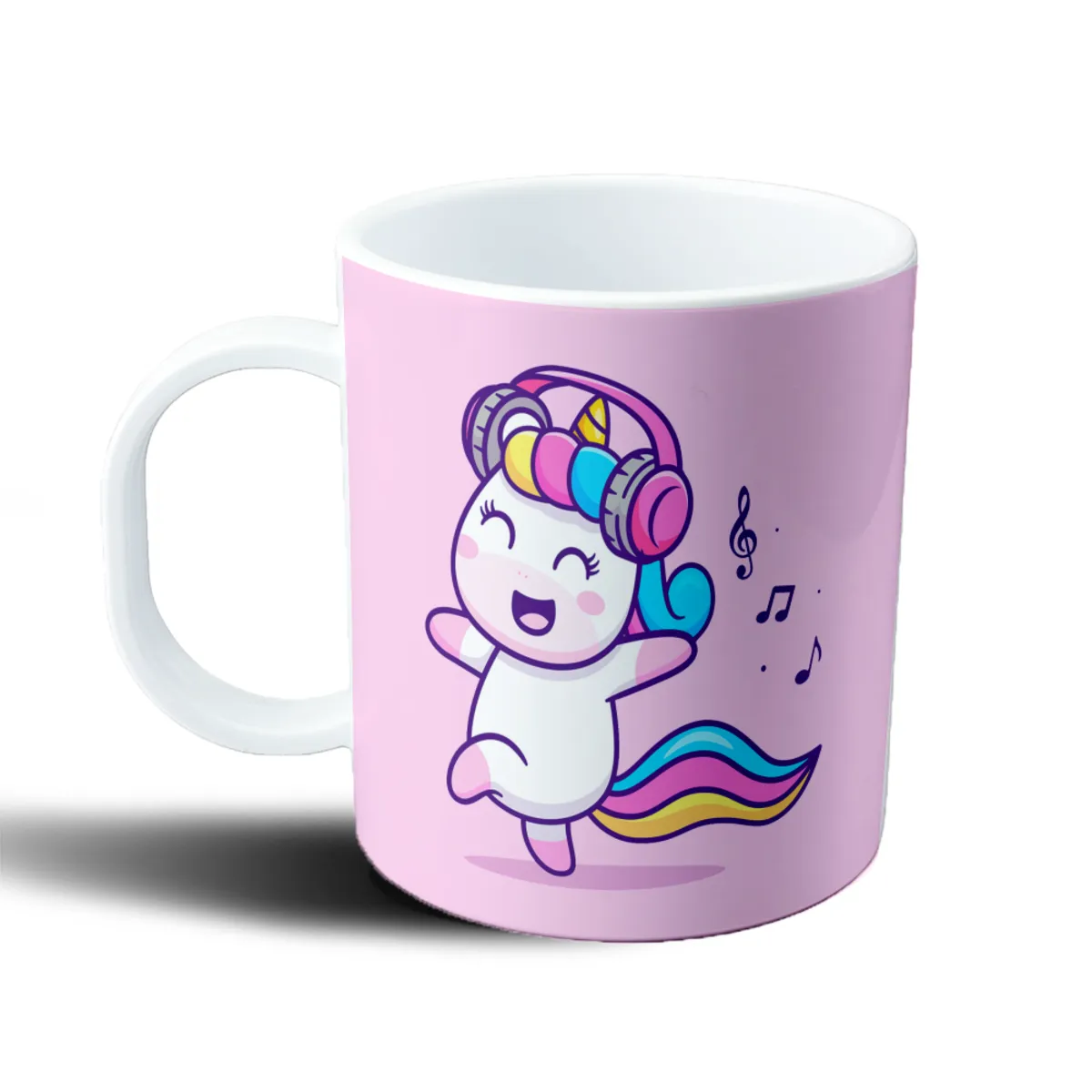 Taza de Plástico Unicornio Bailando con Auriculares - vista 2