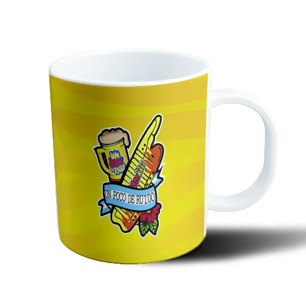 Taza de Plástico Un Poco de Ruido Jarra y Guitarra Argentina