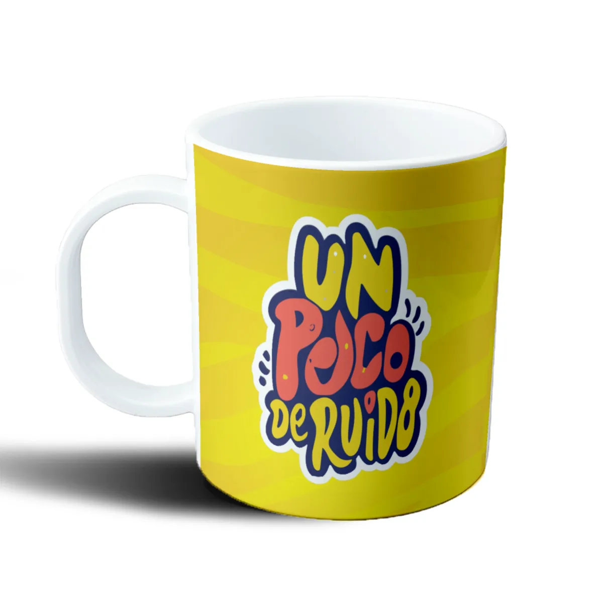 Taza de Plástico Un Poco de Ruido Logo Amarillo - vista 2