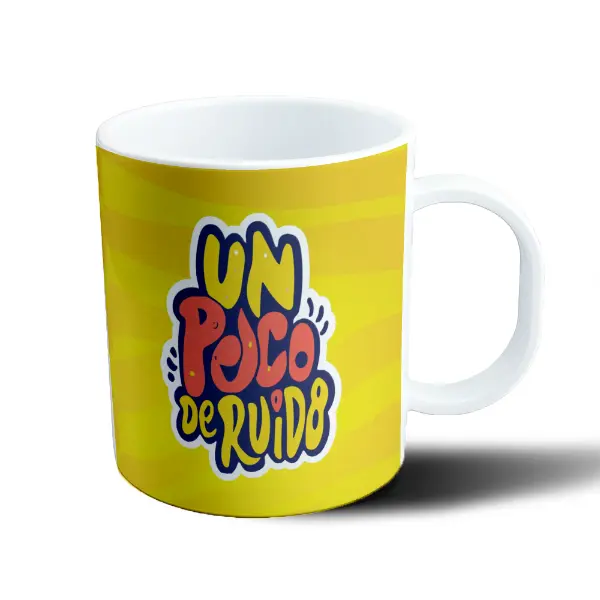 Taza de Plástico Un Poco de Ruido Logo Amarillo