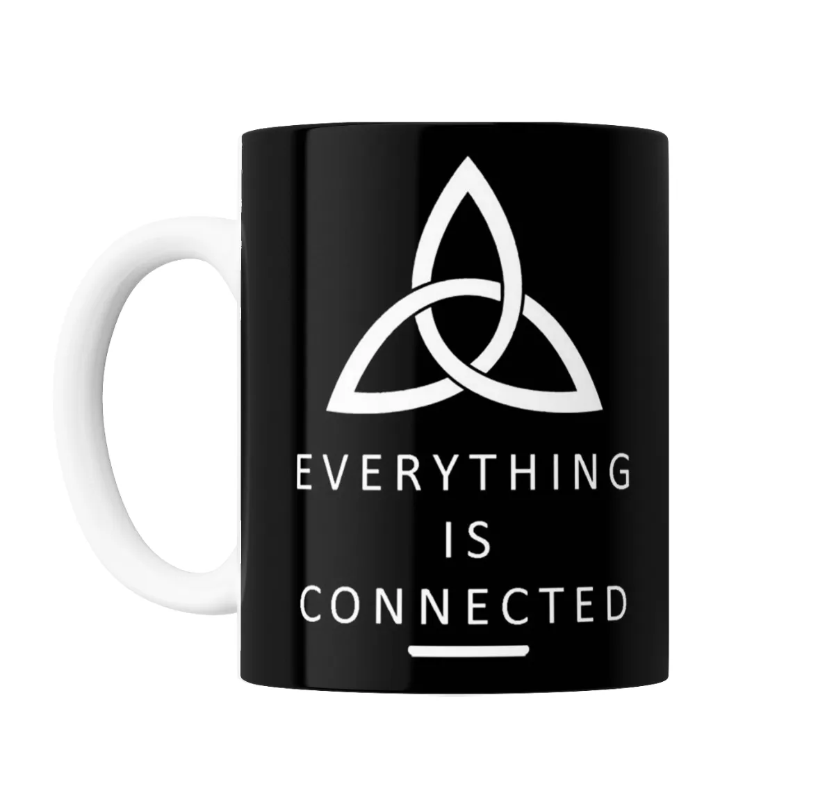 Taza de Cerámica Dark Símbolo Triqueta Everything Is Connected - vista 2