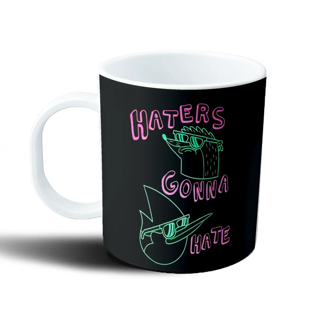 Taza de Plástico Un Show Mas Haters Gonna Hate Neón - vista 2