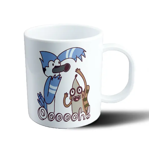 Taza de Plástico Un Show Mas Mordecai y Rigby Ooooh