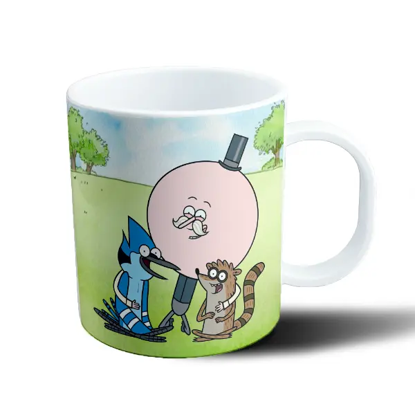 Taza de Plástico Un Show Mas Mordecai y Rigby