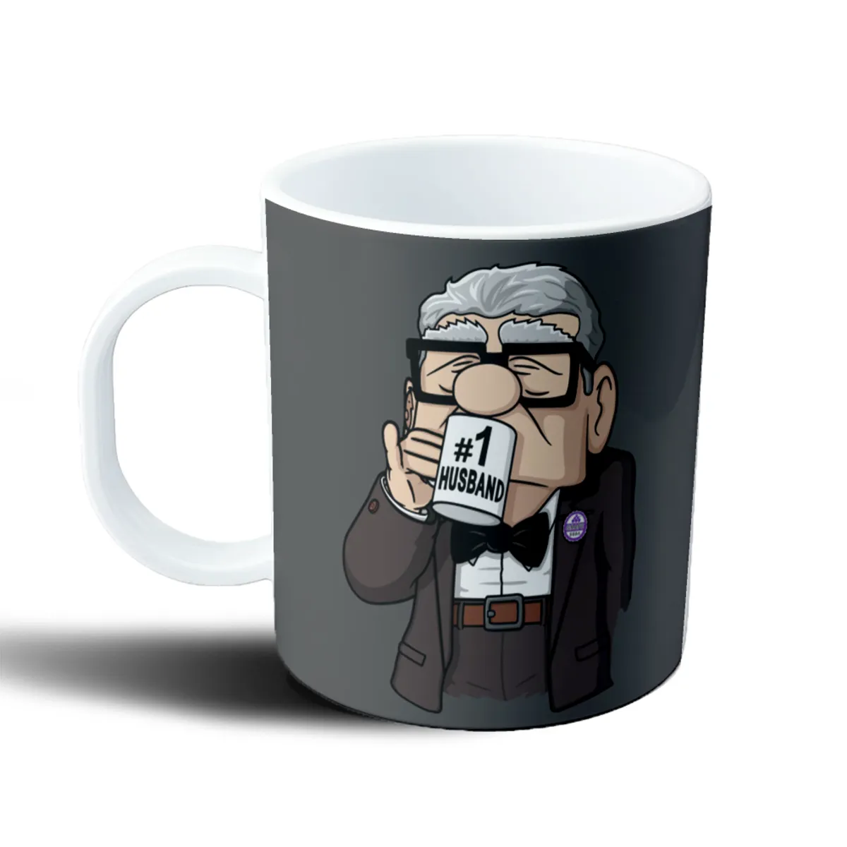 Taza de Plástico Up Carl Fredricksen #1 Husband - vista 2