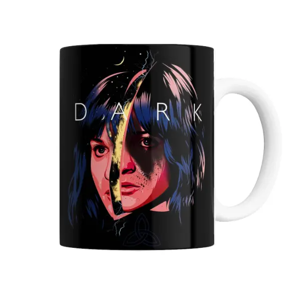 Taza de Cerámica Dark Rostro Partido Luna