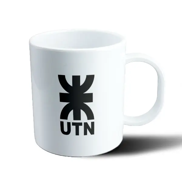 Taza de Plástico UTN Universidad Tecnológica Nacional Logo