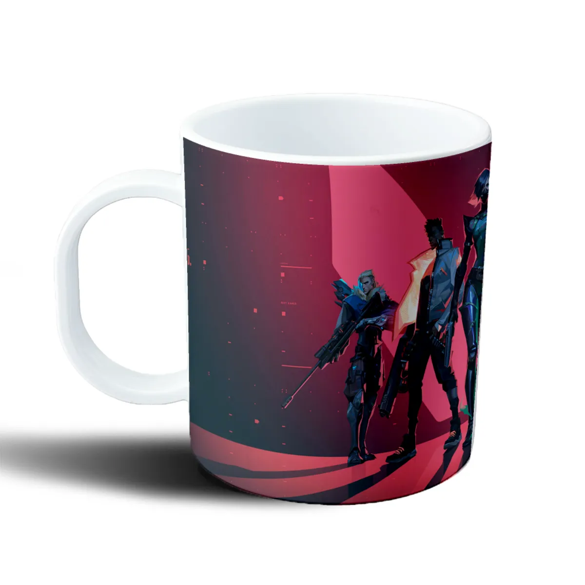 Taza de Plástico Valorant Agentes Personajes Rojo - vista 2