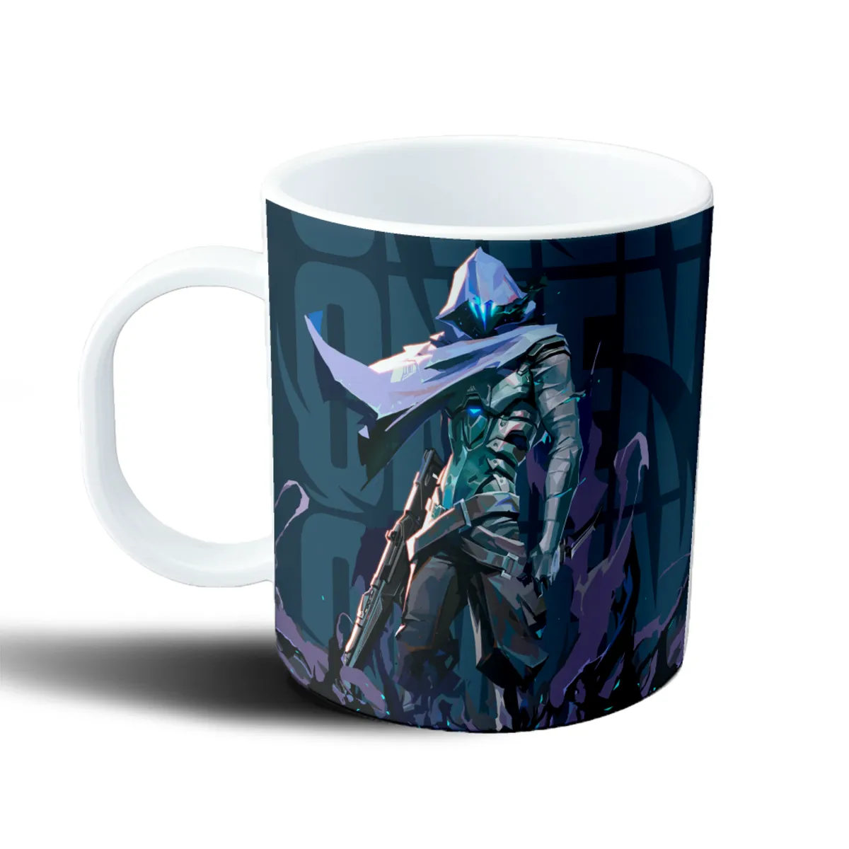 Taza de Plástico Valorant Agente Encapuchado Azul - vista 2