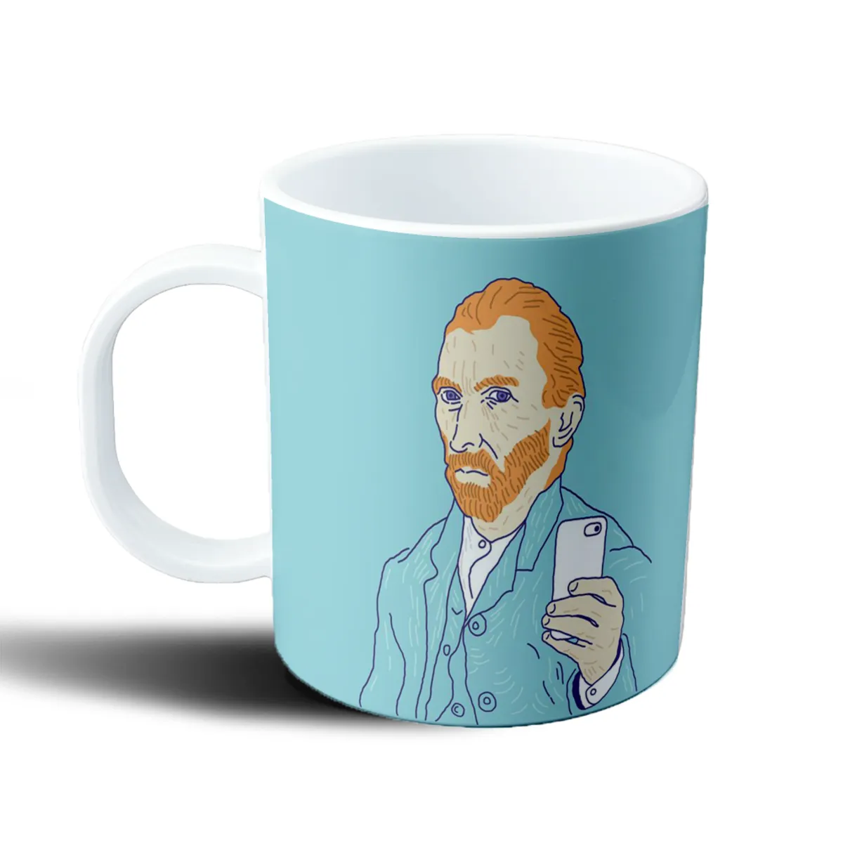 Taza de Plástico Van Gogh Selfie - vista 2