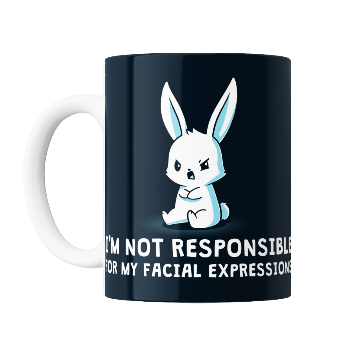 Taza de Cerámica Conejo Enojado I'm Not Responsible for My Facial Expressions - vista 2