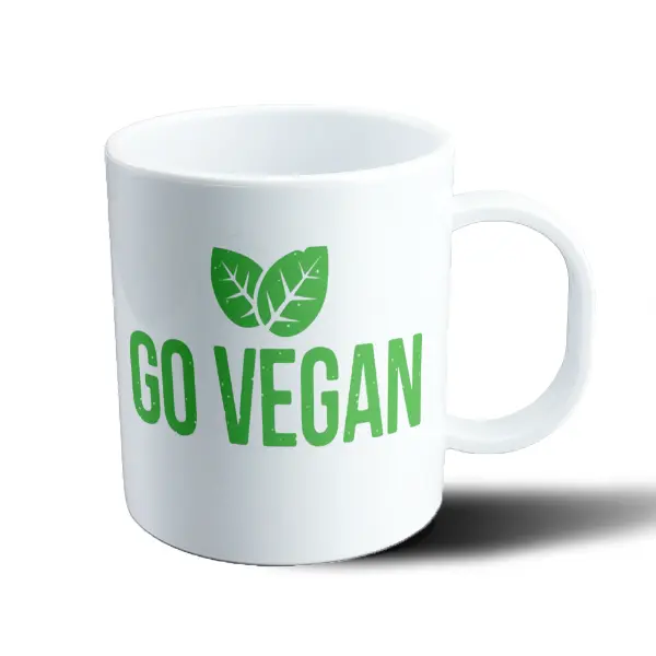 Taza de Plástico Go Vegan con Hojas