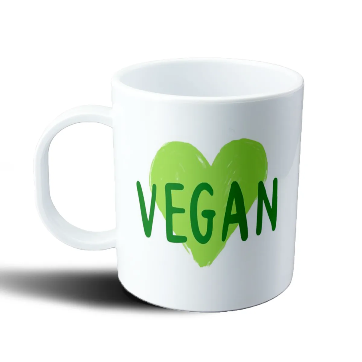 Taza de Plástico Vegan Corazón Verde - vista 2
