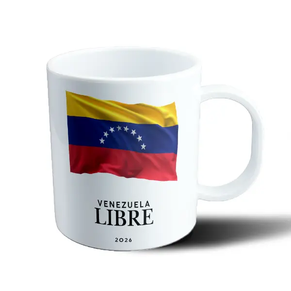 Taza de Plástico Venezuela Libre Bandera 2026