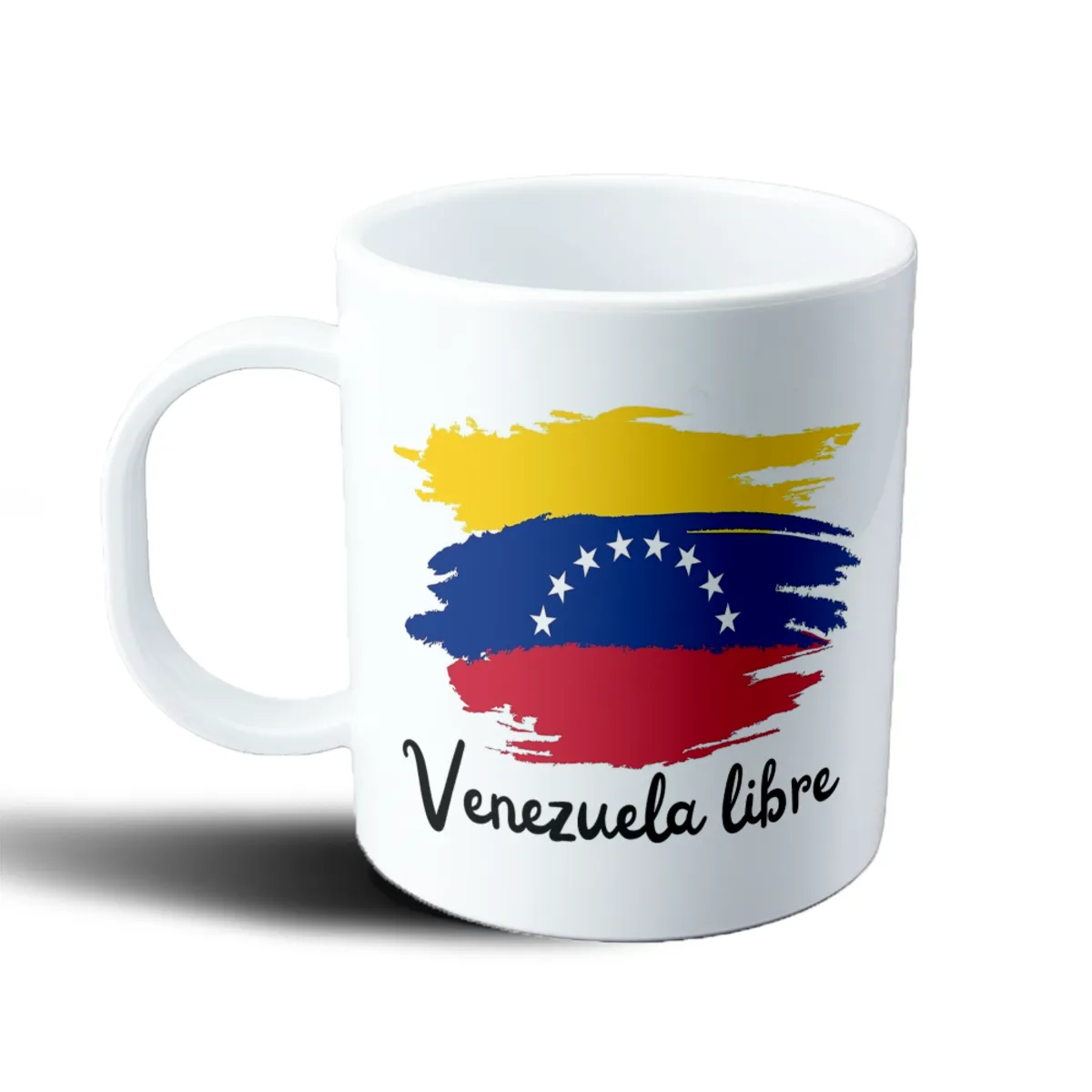 Taza de Plástico Venezuela Libre Bandera Pincelada - vista 2