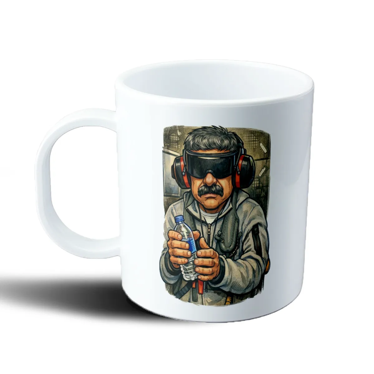 Taza de Plástico Venezuela Libre Maduro con Lentes y Botella de Agua - vista 2