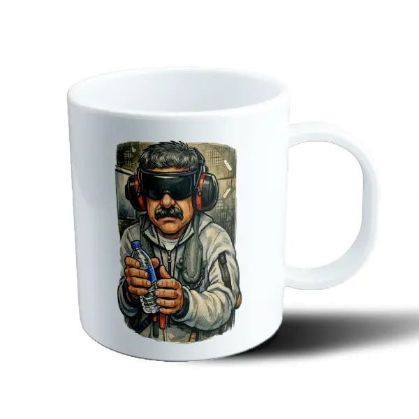 Taza de Plástico Venezuela Libre Maduro con Lentes y Botella de Agua