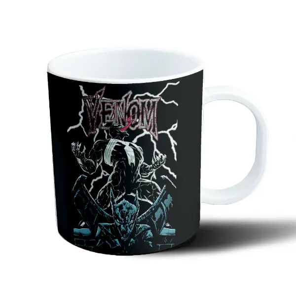 Taza de Plástico Venom Logo con Rayos y Gárgolas