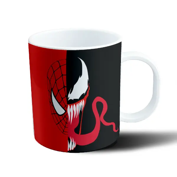 Taza de Plástico Venom Spider-Man Mitad y Mitad