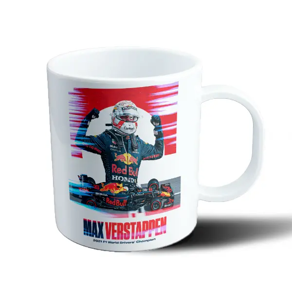 Taza de Plástico Max Verstappen Campeón del Mundo 2021 Red Bull