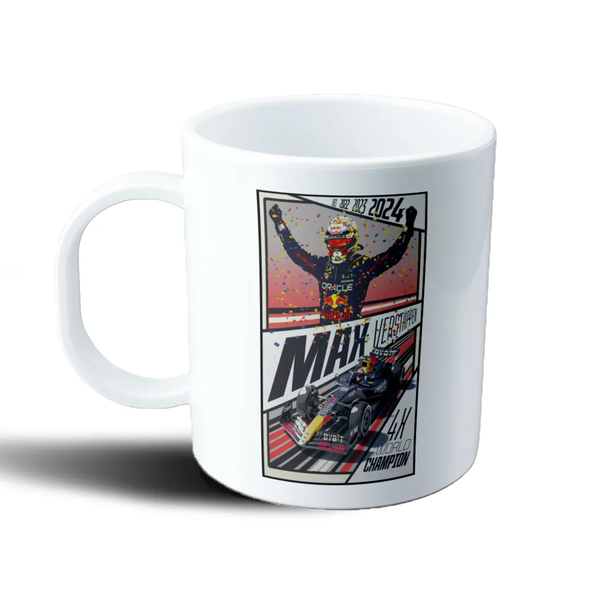 Taza de Plástico Max Verstappen Fumando en el Auto - vista 2