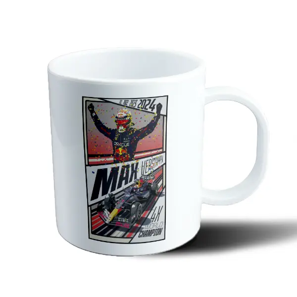 Taza de Plástico Max Verstappen Fumando en el Auto
